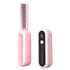 Pink Portable Foldable Cordless Hair Straightener Comb - 2-in-1 Ionic Styling for Smooth, Frizz-Free Hair