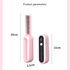 Pink Portable Foldable Cordless Hair Straightener Comb - 2-in-1 Ionic Styling for Smooth, Frizz-Free Hair