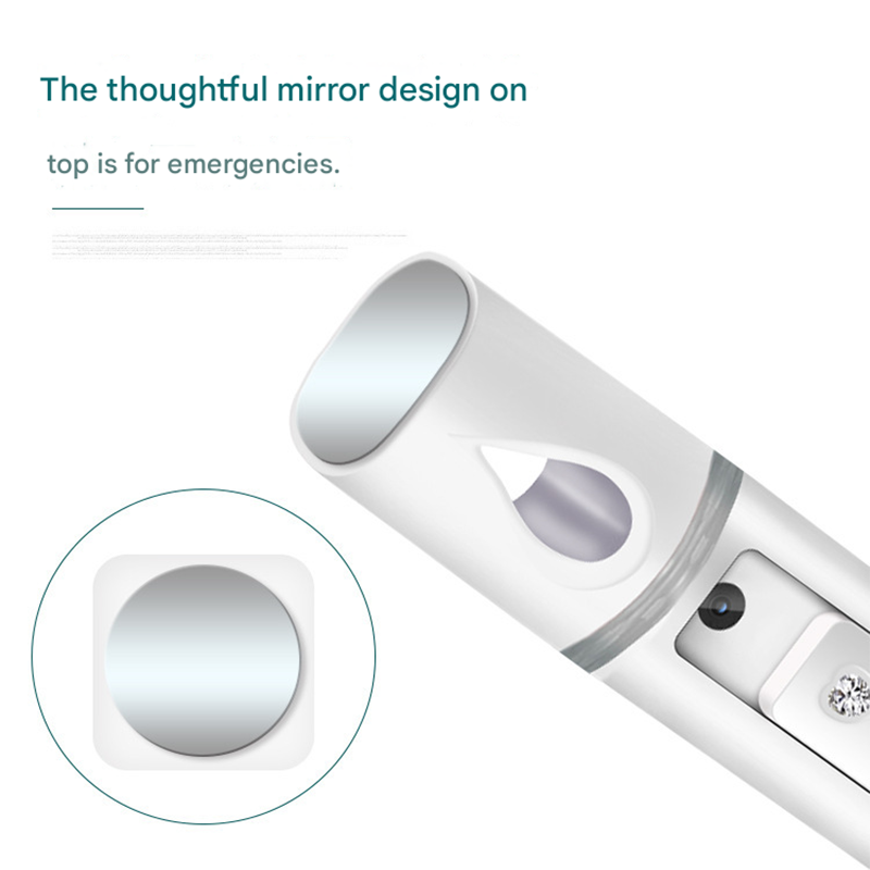 White Portable Nano Facial Mister - 20mL USB Rechargeable Hydrating Sprayer for Face & Skin