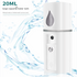 White Portable Nano Facial Mister - 20mL USB Rechargeable Hydrating Sprayer for Face & Skin