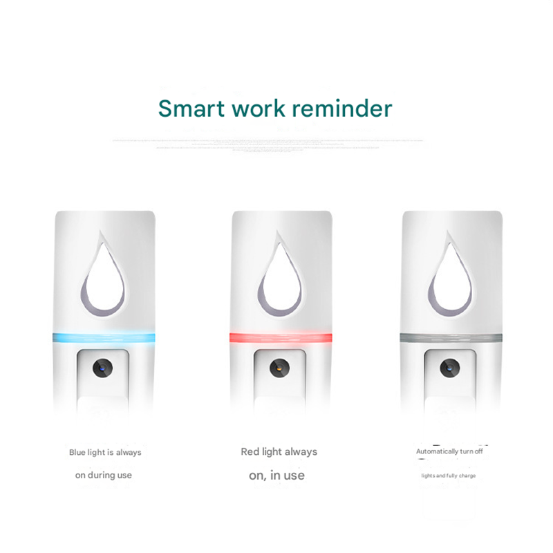 White Portable Nano Facial Mister - 20mL USB Rechargeable Hydrating Sprayer for Face & Skin