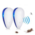 2-PCS White Ultrasonic Pest Repeller - Smart Frequency Electronic Device for Mosquitoes, Rodents & Insects