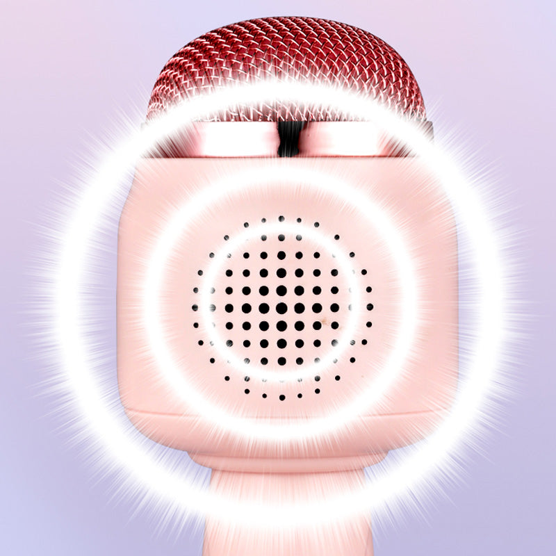 Yellow Kids Wireless Bluetooth Microphone - Portable Karaoke Mic with Sleep Light & Vocal Removal