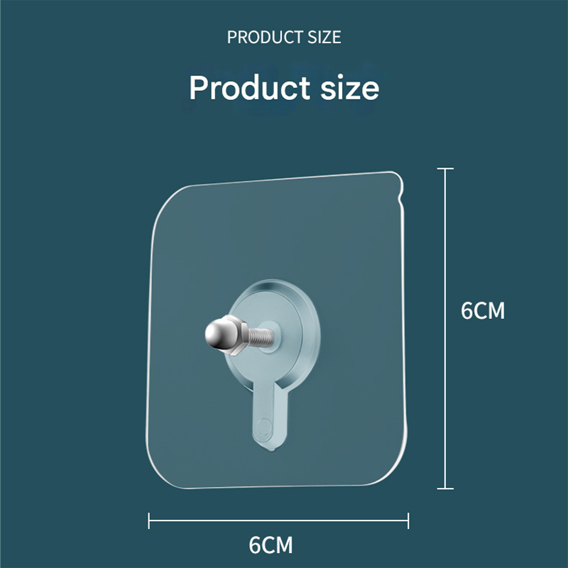 50-PCS Heavy Duty Adhesive Screw Stickers No Drilling Wall Hooks 6x6cm Waterproof Stainless Steel for Kitchen Bathroom Rental Friendly(14mm)