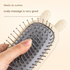 Square comb Soft Touch Air Cushion Hair Brush with Built-in Cleaning Claw Detangling Massage Comb for Wet and Dry Hair Gentle Scalp Care