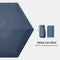 Deep Sea Blue Compact Mini Travel Umbrella UPF50+ UV Protection Waterproof 6-Fold Flat Design Lightweight Sun & Rain Parasol for Handbag