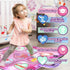 Kids Electronic Dance Mat Princess Theme Musical Rhythm Game with LED Lights Adjustable Volume Non-Slip Floor Playmat for Girls Age 3+