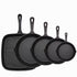 Five-piece set Heavy Duty Cast Iron Skillet & Grill Pan Thickened Vintage Style Cookware for Steak Breakfast & Camping