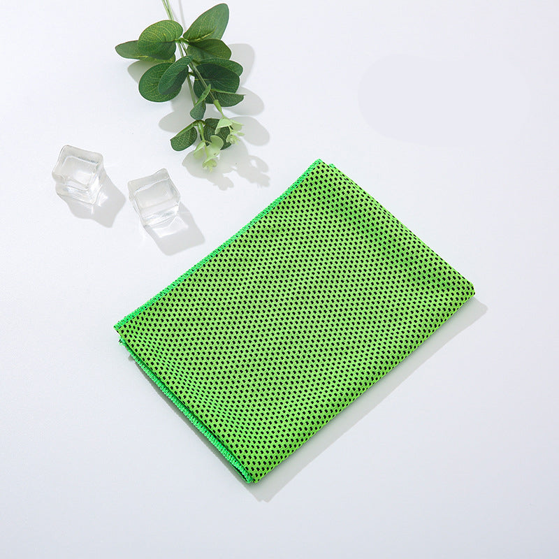 Green 5 Pack Instant Cooling Towel Set Soft Breathable Sports Sweat Towel for Gym Yoga Running Hiking and Outdoor Activities 30x80cm