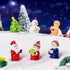 White snowman 5 Pack Miniature Christmas Figurines DIY Micro Landscape Decoration Accessories Cute Resin Ornaments for Holiday Crafts