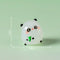 5-PCS Transparent small bamboo Cute Glow in the Dark Panda Figurines Resin Miniature Ornaments for DIY Fairy Gardens and Micro Landscapes