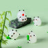 5-PCS Transparent sleepiness Cute Glow in the Dark Panda Figurines Resin Miniature Ornaments for DIY Fairy Gardens and Micro Landscapes