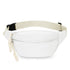 White Women's Fashion Crossbody Sling Bag Large Capacity Casual Shoulder Bag Waterproof Nylon Waist Pack for Travel Sports