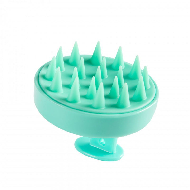 5-Pcs Green Soft Scalp Massager Shampoo Brush with Detachable Bristles Handheld Hair Scrubber for Deep Cleaning and Head Massage