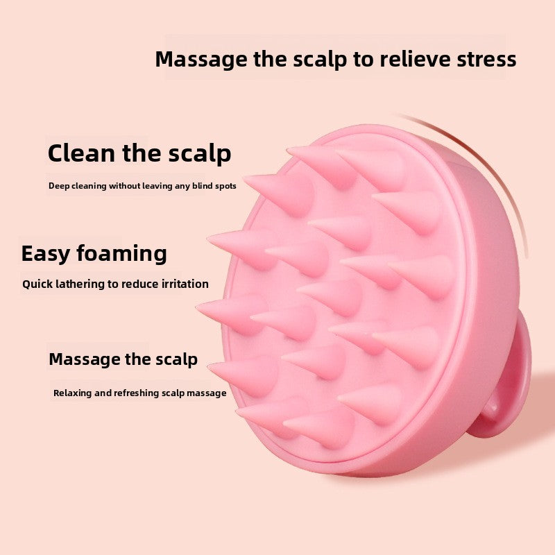 5-Pcs Green Soft Scalp Massager Shampoo Brush with Detachable Bristles Handheld Hair Scrubber for Deep Cleaning and Head Massage