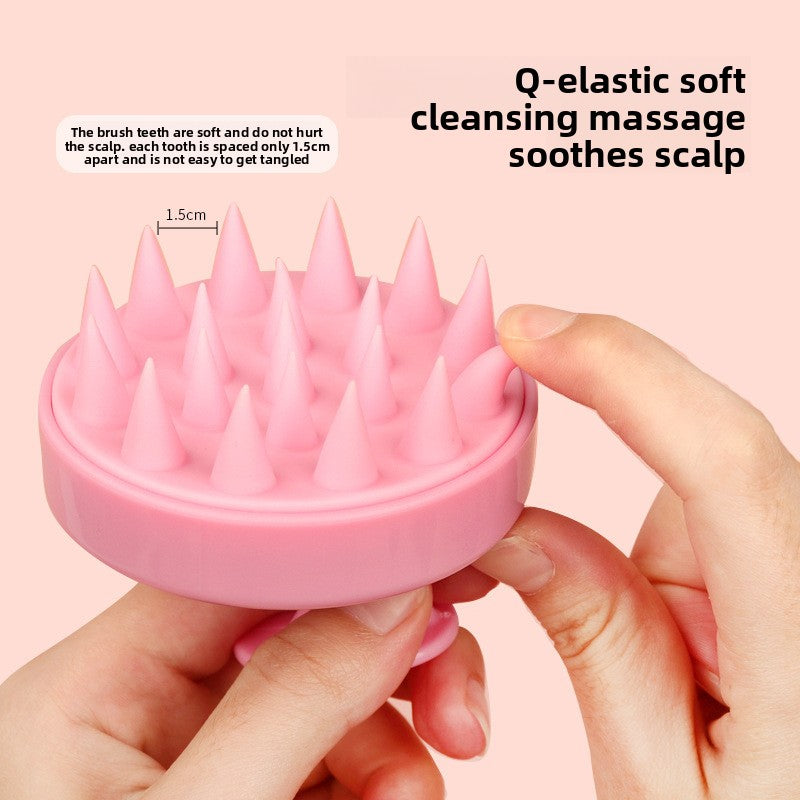 5-Pcs Blue Soft Scalp Massager Shampoo Brush with Detachable Bristles Handheld Hair Scrubber for Deep Cleaning and Head Massage