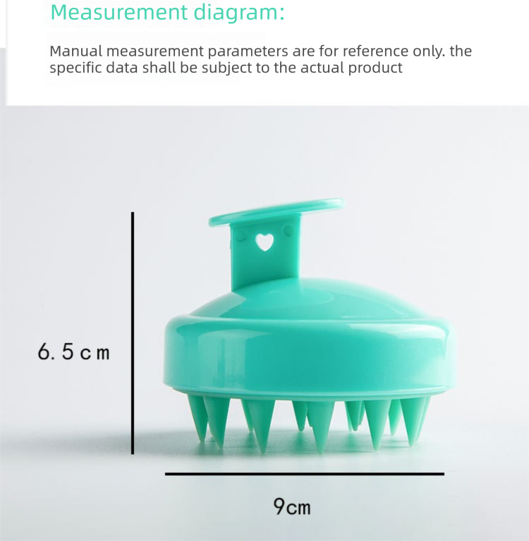 5-Pcs Blue Soft Scalp Massager Shampoo Brush with Detachable Bristles Handheld Hair Scrubber for Deep Cleaning and Head Massage