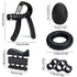 Green 5 in 1 Hand Grip Strengthener Kit Adjustable Resistance Finger Stretcher Stress Relief Ball and Grip Ring for Rehabilitation and Muscle Building