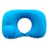 2-PCS Sky blue  Inflatable Travel Neck Pillow Press to Inflate U-Shape Soft Flocking Support Cushion for Airplane Car & Camping Portable Air Pump Design