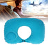 2-PCS Pink Inflatable Travel Neck Pillow Press to Inflate U-Shape Soft Flocking Support Cushion for Airplane Car & Camping Portable Air Pump Design