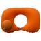 2-PCS Orange Inflatable Travel Neck Pillow Press to Inflate U-Shape Soft Flocking Support Cushion for Airplane Car & Camping Portable Air Pump Design
