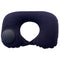 2-PCS Navy blue Inflatable Travel Neck Pillow Press to Inflate U-Shape Soft Flocking Support Cushion for Airplane Car & Camping Portable Air Pump Design