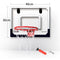 Indoor Mini Basketball Hoop Foldable Over The Door Basketball Set with Spring Action Breakaway Rim Transparent Backboard for Kids and Adults Home Office Fun