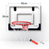 Indoor Mini Basketball Hoop Foldable Over The Door Basketball Set with Spring Action Breakaway Rim Transparent Backboard for Kids and Adults Home Office Fun