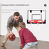 Indoor Mini Basketball Hoop Foldable Over The Door Basketball Set with Spring Action Breakaway Rim Transparent Backboard for Kids and Adults Home Office Fun