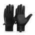 Black Winter Thermal Gloves for Men Outdoor Cycling Driving Waterproof Touch Screen Warm Fleece Lining Anti-Slip(Size:M)