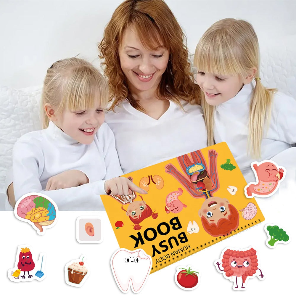 Human Body Busy Book for Kids 15 Pages Educational Activity Book with Stickers and Learning Games for Early Childhood Development in Australia