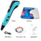 Blue 3D Printing Pen 3rd Gen for Kids – Plug-in Type-C USB, LCD Display, 3 Speed Modes, PLA Filament Set – Ideal for Creative DIY Projects in Australia