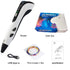 White 3D Printing Pen 3rd Gen for Kids – Plug-in Type-C USB, LCD Display, 3 Speed Modes, PLA Filament Set – Ideal for Creative DIY Projects in Australia
