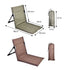 White Portable Folding Beach Lounger Chair with 600D Oxford Fabric and Aluminum Frame – Lightweight Outdoor Garden Camping Chair in Australia