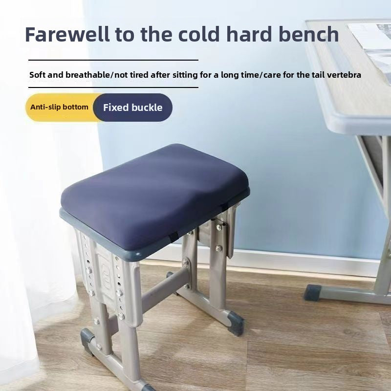 Light blue Ergonomic Memory Foam Student Seat Cushion – 34×24×5cm, Breathable & Anti-Slip Design for Long-Term Sitting Comfort in Classrooms | Ideal for Primary and Secondary School Students