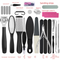 27 Piece Professional Pedicure Foot Care Kit Stainless Steel Callus Remover Heel Rasp and Manicure Set for Dead Skin Removal Home Salon Tools