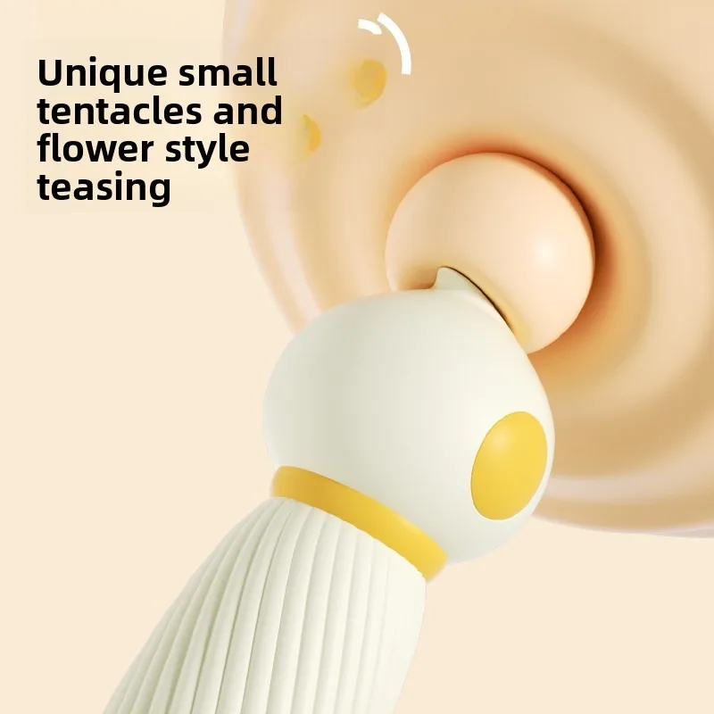 Yellow Powerful Mini Personal Massager Wand 10 Vibration Modes Quiet USB Rechargeable Soft Silicone Waterproof Discreet Body Relaxer