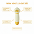Yellow Powerful Mini Personal Massager Wand 10 Vibration Modes Quiet USB Rechargeable Soft Silicone Waterproof Discreet Body Relaxer