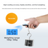 Black Portable Digital Luggage Scale 50kg High Precision Hanging Weigher with Backlit LCD Stainless Steel for Travel Home and Postal Use