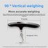 Black Portable Digital Luggage Scale 50kg High Precision Hanging Weigher with Backlit LCD Stainless Steel for Travel Home and Postal Use