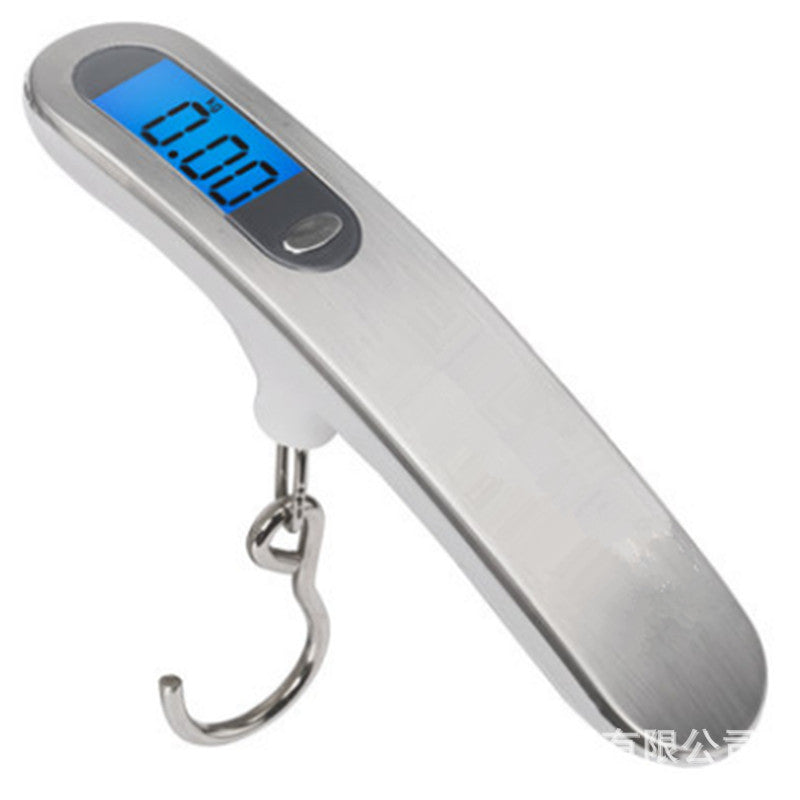 White blue light Portable Digital Luggage Scale 50kg High Precision Hanging Weigher with Backlit LCD Stainless Steel for Travel Home and Postal Use