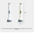 2 Pack White Kitchen Dish Brush with Soap Dispenser Adjustable Handle 360 Degree Cleaning Scrubber Non-Scratch Bristles for Pans Pots and Sink