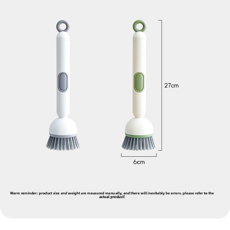 2 Pack Green Kitchen Dish Brush with Soap Dispenser Adjustable Handle 360 Degree Cleaning Scrubber Non-Scratch Bristles for Pans Pots and Sink