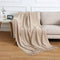 Khaki Nordic Knitted Throw Blanket with Tassels 130x230cm Soft Acrylic Diamond Pattern Sofa Cover Bed Runner and Travel Blanket