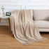 Khaki Nordic Knitted Throw Blanket with Tassels 130x230cm Soft Acrylic Diamond Pattern Sofa Cover Bed Runner and Travel Blanket