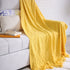 Turmeric Nordic Knitted Throw Blanket with Tassels 130x230cm Soft Acrylic Diamond Pattern Sofa Cover Bed Runner and Travel Blanket
