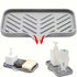 3-PCS Grey Large Drainable Soap Dish Tray with Anti-Slip Base for Bathroom Sink - Keeps Soap Dry and Organized in Australian Homes