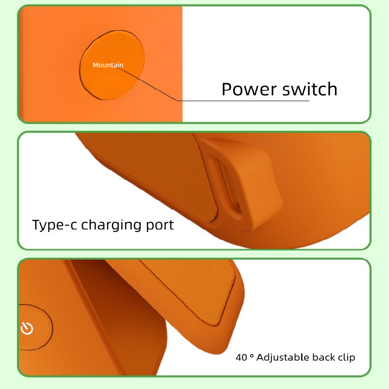 White Portable Handheld Fan 350 Degree Rotation Foldable Neck Hanging Waist Fan with Magnetic Base LED Display 5 Speed Personal Fan