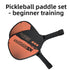 Blue Pickleball Paddles Set of 2 Lightweight Wood Rackets with 4 Pickleballs and Carry Bag Outdoor Sports Equipment for Beginners