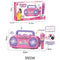 Pink Kids Portable Singing Machine Karaoke Boombox Toy with Microphone Flashing Lights and MP3 Music Player for Boys and Girls